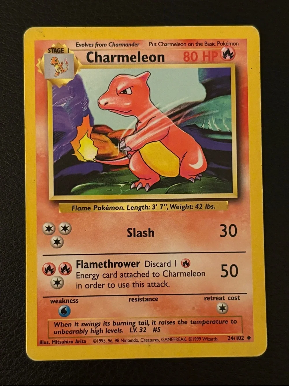Pokémon Base Set Charmander & Charmeleon 2 Card Lot Vintage 1999